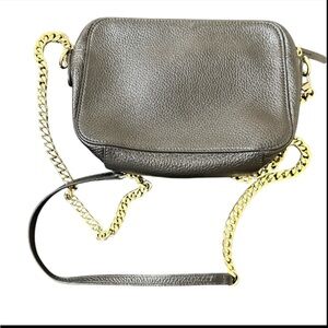 NORDSTROM Ella Chain Leather Crossbody with Gold Chain